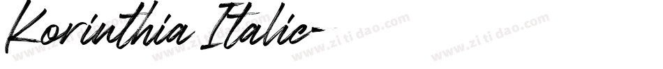 Korinthia Italic字体转换